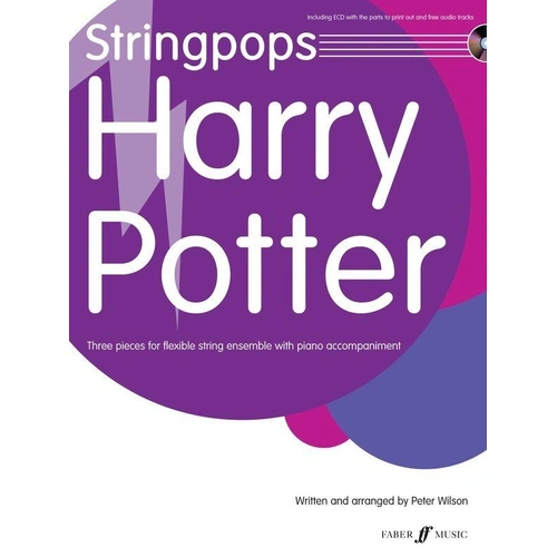 Stringpops Harry Potter for Strings - Arranged by Peter Wilson, 24 Pages, Cello, Double Bass, Viola, Violin, Includes CD with PDFs and Audio Tracks