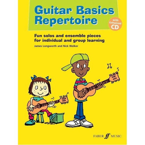 Guitar Basics Repertoire by Faber Music - 32 Pages of Solo & Ensemble Pieces with Backing Tracks for Guitar