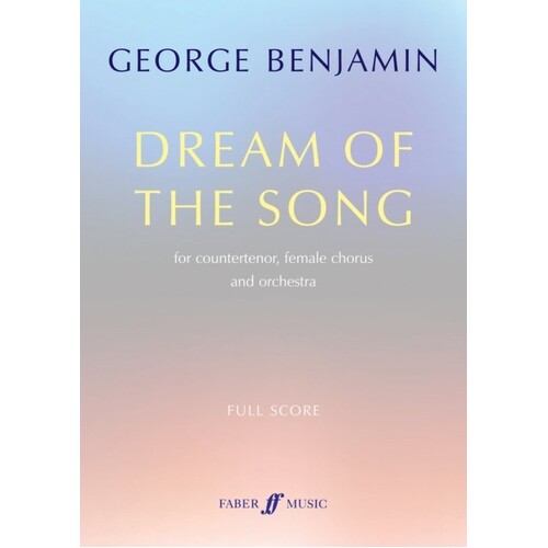 Benjamin - Dream Of The Song Full Score (Softcover Book)