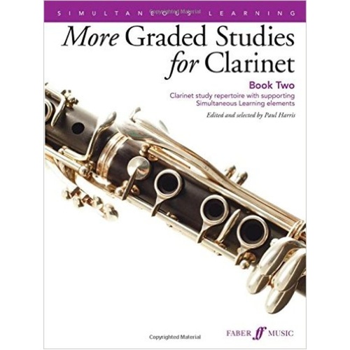 More Graded Studies for Clarinet Book 2 by Paul Harris, Faber Music, 47 pages, for grades 6-8, unique collection of study repertoire.