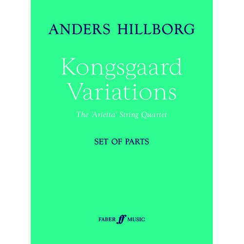 Kongsgaard Variations String Quartet Parts (Set Of Parts) Book