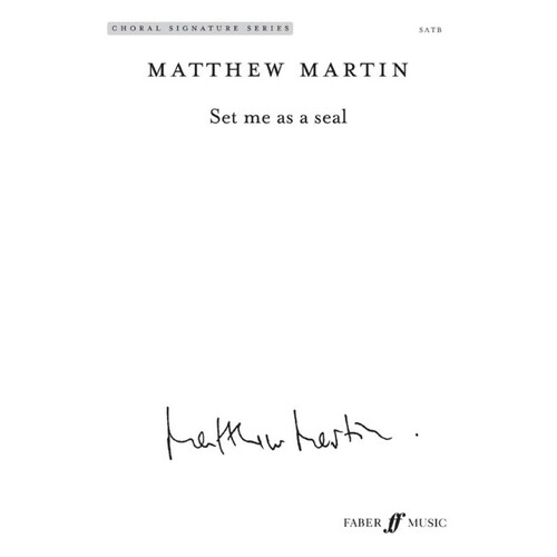 Set Me As A Seal  SATB (Octavo) Book