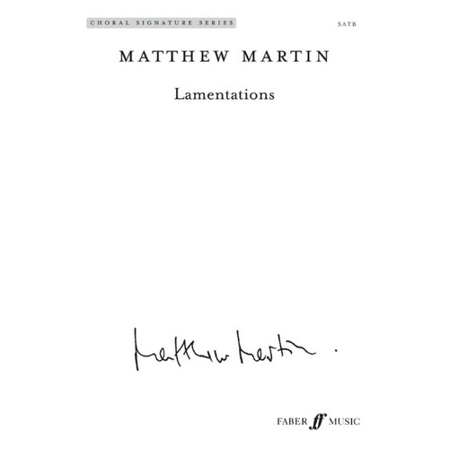 Lamentations SATB (Octavo) Book