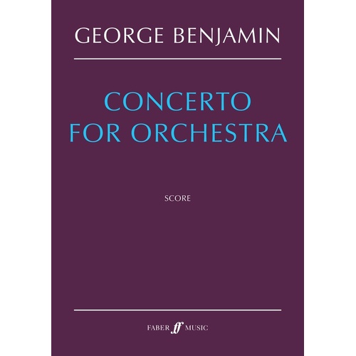Benjamin - Concerto For Orchestra Full Score Score