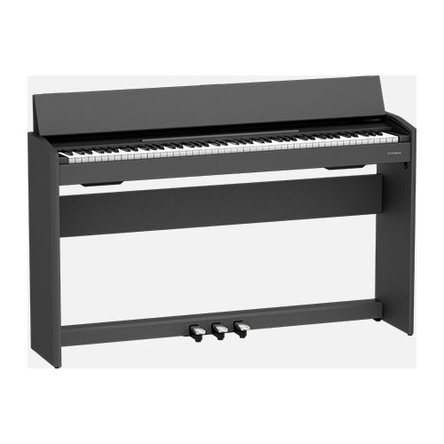 ROLAND F107 Compact Digital Piano - Stylish Black Design, Best-in-Class Tone & Touch, Streamlined for Modern Living Spaces