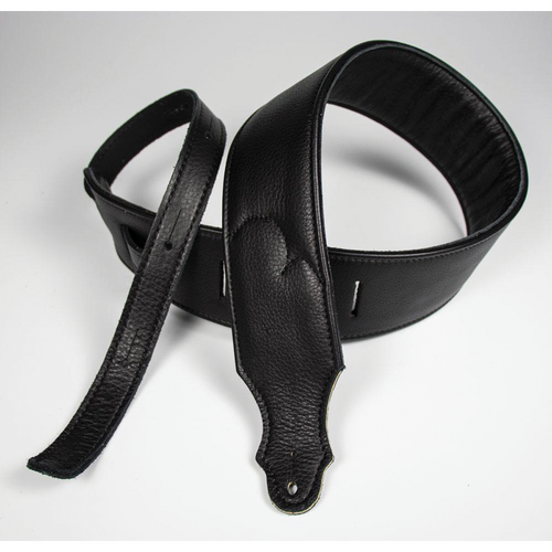 Franklin 2.5" Premium Black Padded Glove Leather Guitar Strap