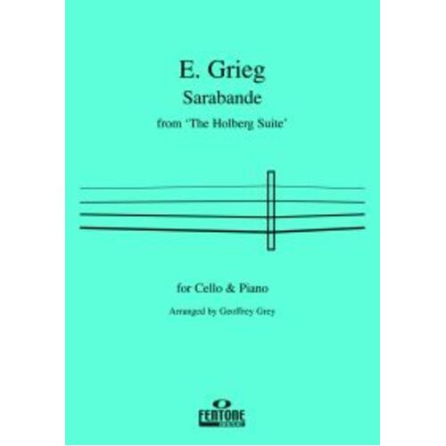 Sarabande From The Holberg Suite Cello/Piano (Softcover Book)