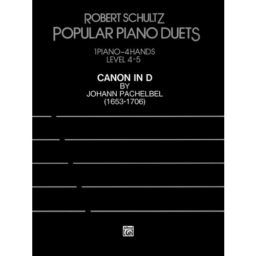 Canon in D Piano Sheet Music Arranged by Schultz