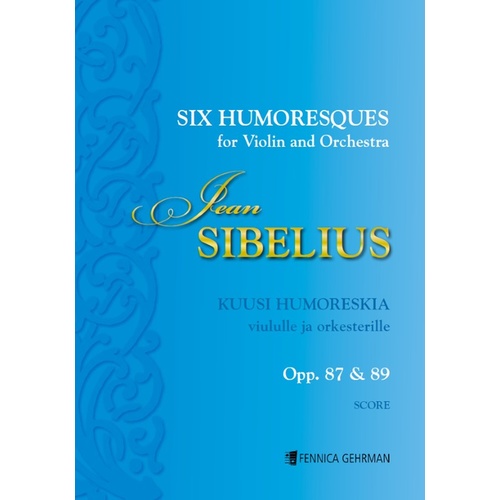 Six Humoresques Violin/Orch Op 87 And 89 Score Book