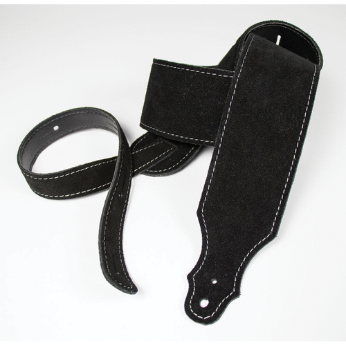 Franklin 2.5" Black Suede Guitar Strap with Buck Backing