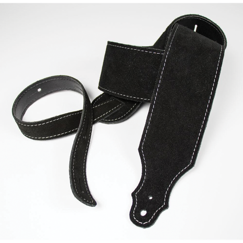 Franklin 2.5" Black Suede Guitar Strap with Buck Backing