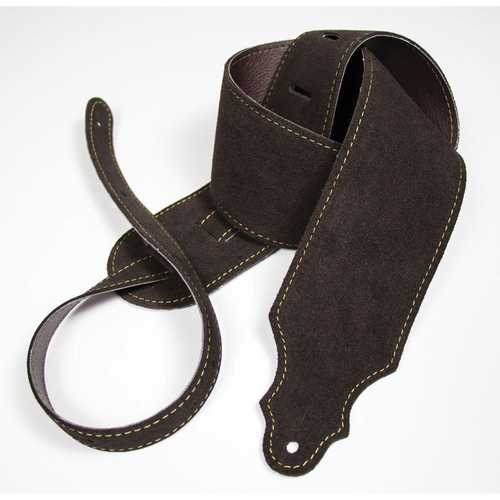 Franklin 3" Chocolate Suede Guitar Strap with Buck Backing