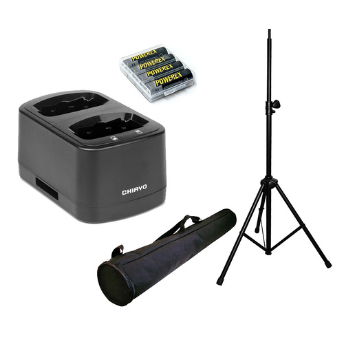 Chiayo F505PACK Accessory Pack: HC92, 4x 2700mAh AA Batteries, ST40 Stand + SB45 Bag to suit Focus system