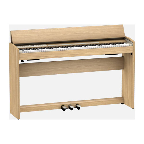 ROLAND F701 Compact Digital Piano & Stool - Modern White Finish