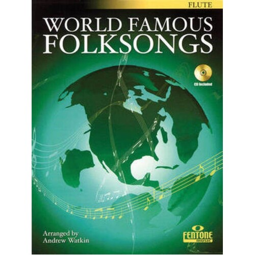 World Famous Folksongs Flute Softcover Book/CD