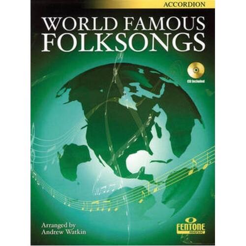 World Famous Folksongs Accordion Book/CD ACD (Softcover Book/CD)