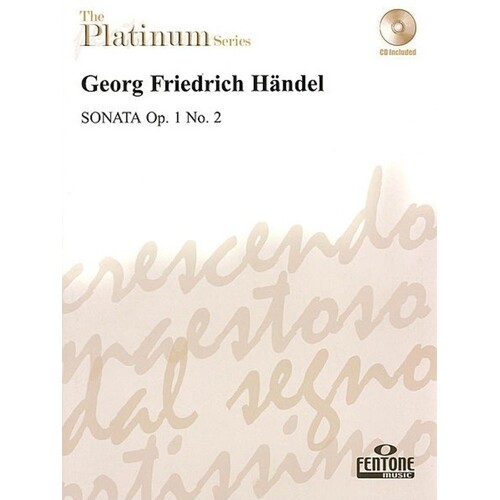 Handel - Sonata Op 1 No 2 Alto Sax/Bc Softcover Book/CD