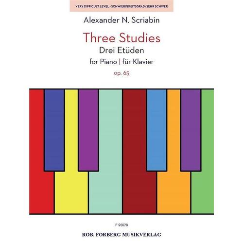 Scriabin - 3 Studies Op 65 For Piano (Softcover Book)