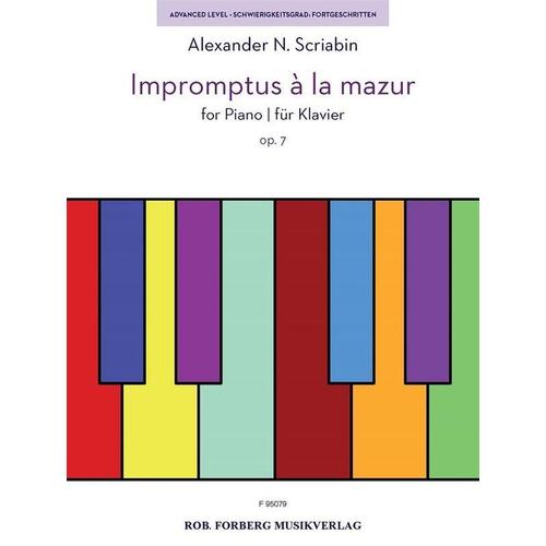 Scriabin - Impromptus A La Mazur Op 7 Piano (Softcover Book)