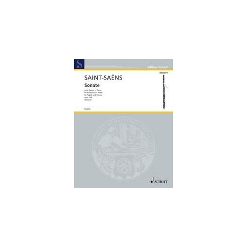 Saint-Saens Sonata Op. 168 for Bassoon and Piano, Schott Music, 36 Pages