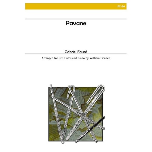 Pavane For 6 Flutes And Piano. (Music Score/Parts) Book