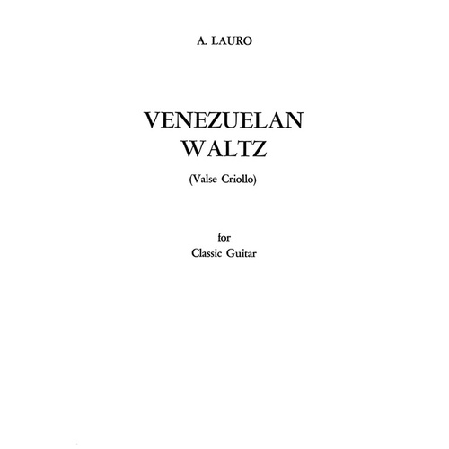 Venezuelan Waltz Valsó Criollo Guitar Solo Sheet Music