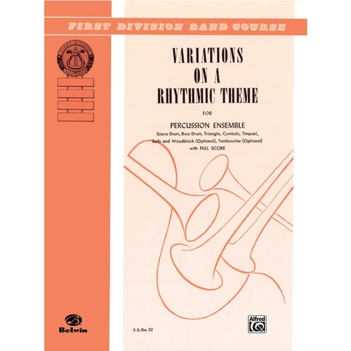 Variations Rhythm Theme Percussion Ensemble Sheet Music
