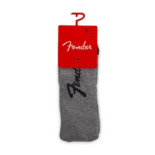 Perris Licensed Fender "Exploded Logo" Large Crew Socks - 3-Pair Assorted Colors
