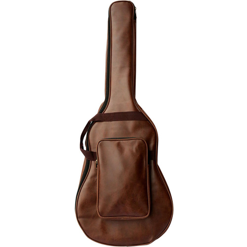 FZONE Brown Padded Electric Guitar Bag with Front Storage Pocket