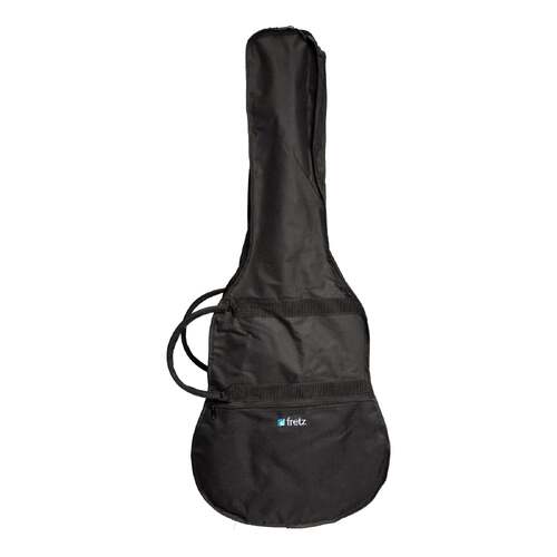 Fretz Standard Acoustic Guitar Gig Bag - Black, Heavy Duty Polyester, Adjustable Straps, Front Pocket, 1040mm x 410mm x 130mm
