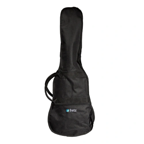 Fretz Standard 1/4 Size Classical Guitar Gig Bag - Black, Heavy Duty Polyester, Adjustable Straps, Front Pocket, 770mm x 270mm x 85mm
