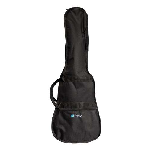 Fretz Padded 1/4 Classical Guitar Gig Bag - Black, Heavy Duty Polyester, 4mm Padding, Adjustable Straps, Front Pocket, Fits 30" Guitars