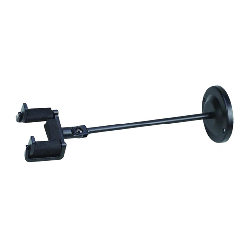 Fretz FGH-83-BLK Wall-Mounted Guitar Hanger, Screw-Mounting, Self-Securing, Adjustable Yoke Angle, Black Finish
