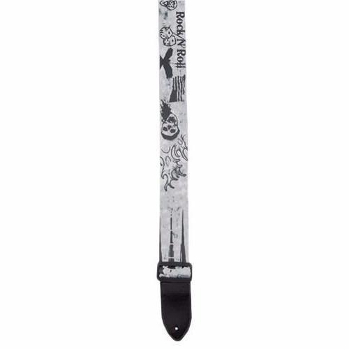 Fretz Woven Natural Cotton Guitar Strap (Skull & Dice)