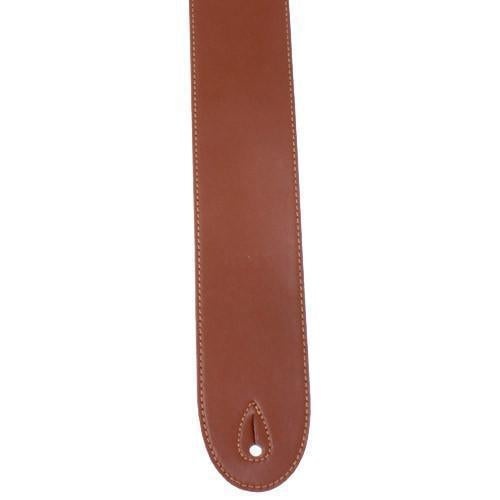 Fretz Standard MF Adjustable Leather Guitar Strap - Brown, 2.5” Width