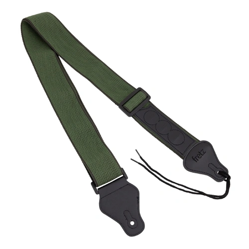 Fretz FGST-PCW25P Polyweb Cotton Guitar Strap with Pick Holder - Olive