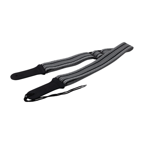 Fretz FGST-QA25-GRY 2" Guitar Strap - Black Grey