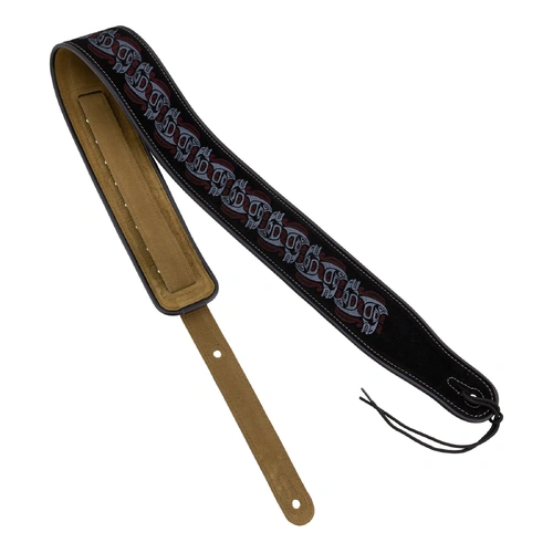 Fretz FGST-ST33 Padded Suede Leather Adjustable Guitar Strap - 3" Wide, Up to 53" Length