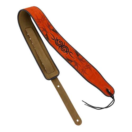Fretz FGST-ST36 Padded Suede Leather Adjustable Guitar Strap - 3" Wide, Up to 53" Length