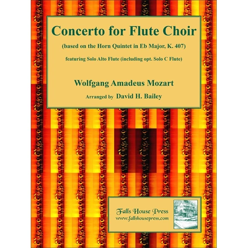 Mozart's Concerto for Flute Choir, Arranged by David H. Bailey - FH0348