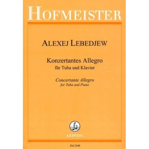 Lebedev - Concert Allegro Tuba/Piano (Softcover Book)