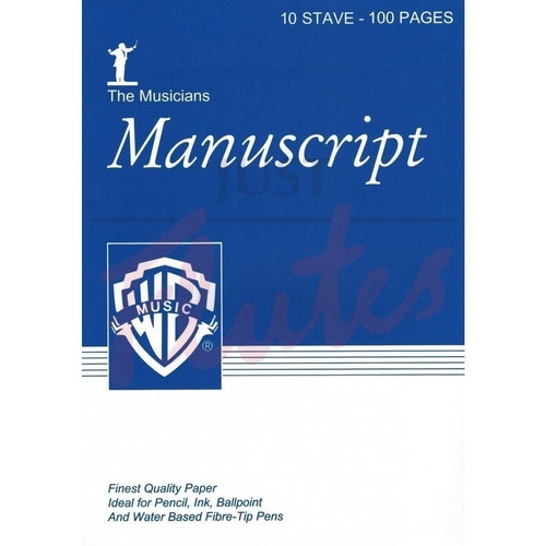 Manuscript A4 10-Stave 100pp White Pad