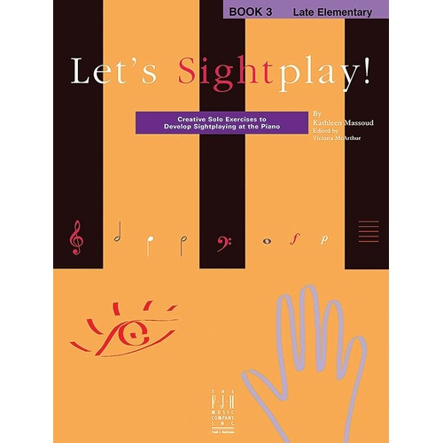 Let's Sightplay BK 3 Late Elementary by Kathleen Massoud - Piano Solo, FJH Music Company