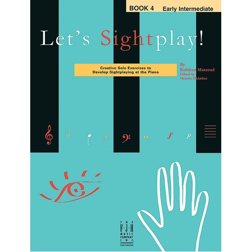Let's Sightplay BK 4 Early Intermediate Piano Solo by Kathleen Massoud