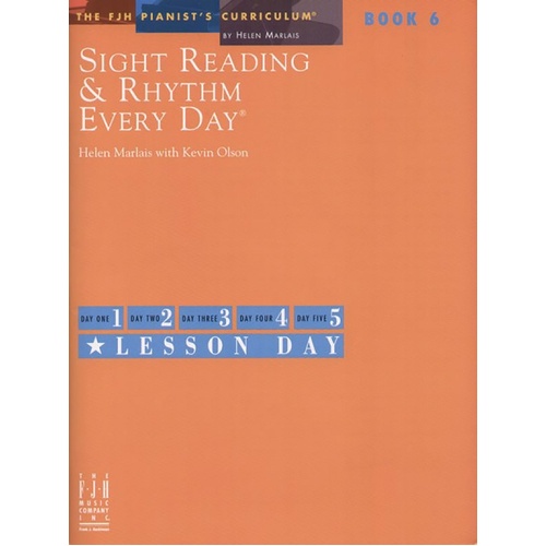 Sight Reading & Rhythm Every Day Book 6 by Helen Marlais & Kevin Olson, FJH Music, Piano Solo, 1 Page