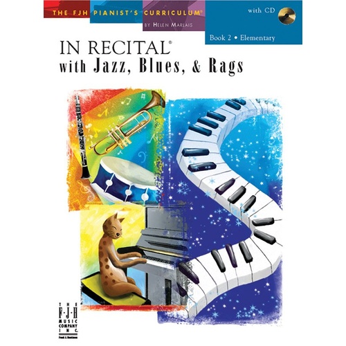 In Recital with Jazz Blues and Rags Book 2 BK/CD