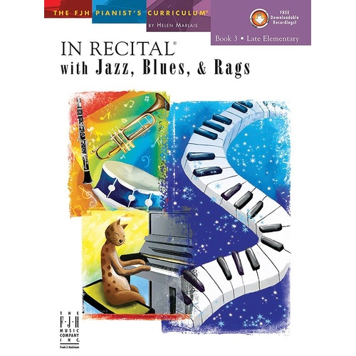 In Recital with Jazz Blues and Rags Book 3 Book/CD