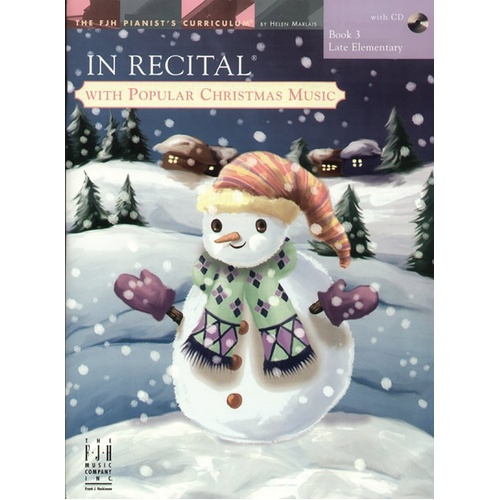 In Recital with Popular Christmas Music Book 3 BK/CD for Piano