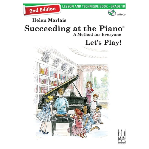 Succeeding at the Piano 2nd Edition Grade 1B Lesson & Technique Book with CD