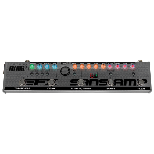 Tech 21 FlyRig 5 v2 Multi-Effects Pedalboard with SansAmp, Plexi/Cali Distortion, Delay, Reverb, Tuner, and Effect Loop